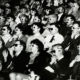 1950s audience wearing 3D glasses